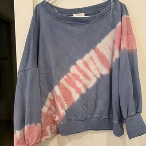 Blue and Pink Tie-Dye Crewneck